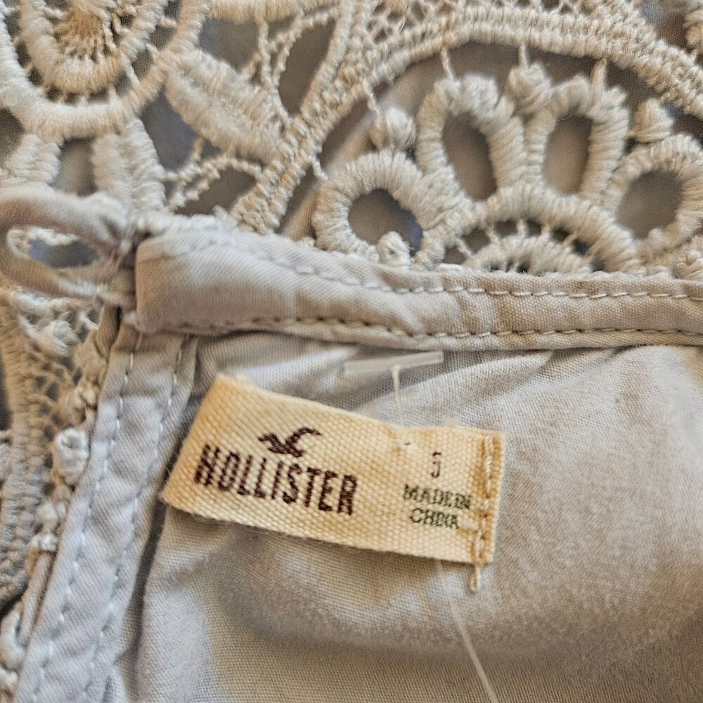 Hollister Women's Dress S Light Blue Sleeveless Crochet - Picture 3 of 3